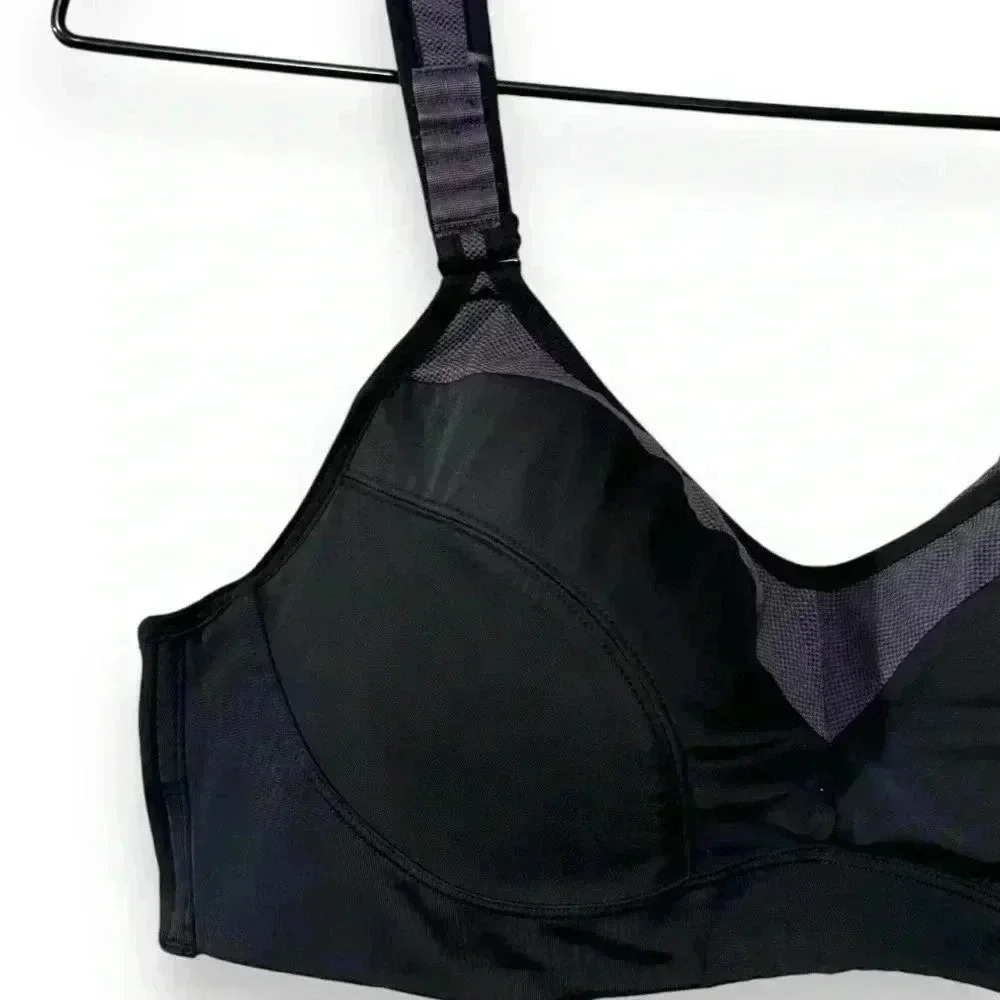 Adore Me Gray and Black High Impact 36D Adjustable Straps Contour Sports Bra - Picture 4 of 14